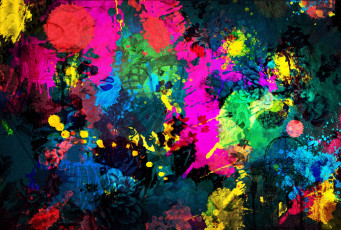 Картинка Яркие цвета разное текстуры яркость пятна кляксы