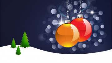 Картинка праздничные векторная+графика+ новый+год шары