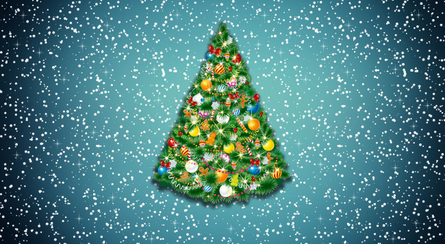 Обои картинки фото праздничные, векторная графика , новый год, Ёлка, рождество, зима, минимализм, елка, праздник, украшения, новый, год, фон, снег