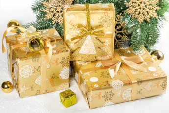 обоя праздничные, подарки и коробочки, подарки, коробки, ёлка, украшения