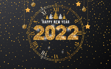 Картинка праздничные 3д+графика+ новый+год новый год часы циферблат блестки цифры