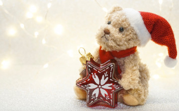 Картинка праздничные украшения мишка колпак звезда игрушка