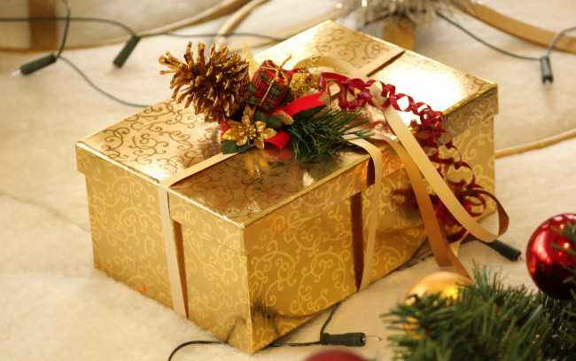 Обои картинки фото праздничные, подарки и коробочки, коробка, подарок, украшения