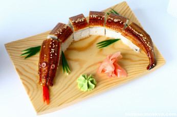 Картинка еда рыба +морепродукты +суши +роллы японская кухня роллы суши имбирь