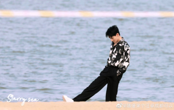обоя мужчины, wang zhuocheng, актер, рубашка, море, берег
