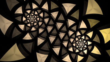 Картинка 3д графика fractal фракталы линии изгибы фон узор