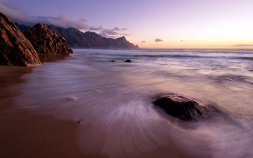 обоя природа, побережье, океан, пляж, скалы, камень
