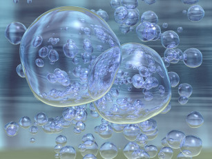 Картинка 3д+графика abstract+ абстракции вода пузырьки пузыри