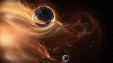 Картинка космос арт планетs звезды