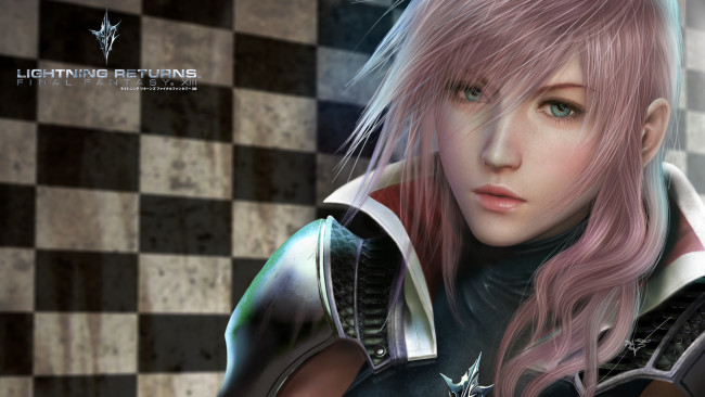 Обои картинки фото видео игры, final fantasy xv, девушка, взгляд, розовые, волосы