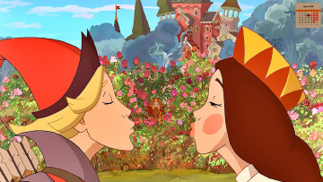 Картинка календари кино +мультфильмы девушка парень растение поцелуй дворец 2018