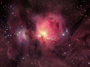 Картинка m42 газопылевая структура туманности ориона космос галактики