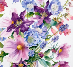 Картинка ann mortimer рисованные букет цветов