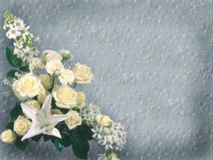 Картинка цветы букеты композиции лилия розы