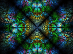 Картинка 3д графика fractal фракталы фон разноцветие