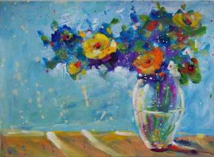 Картинка maggie ruley рисованные ваза с цветами