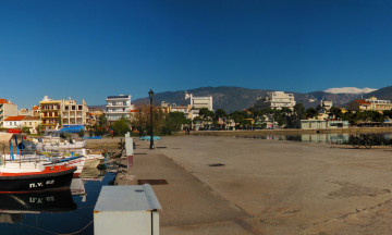 Картинка греция itea города улицы площади набережные дома мост