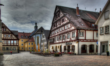 Картинка германия швебиш гмюнд города улицы площади набережные площадь дома