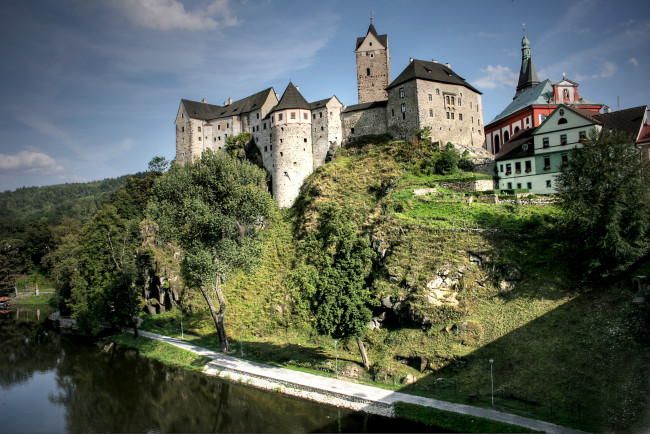 Обои картинки фото loket, castle, Чехия, города, дворцы, замки, крепости