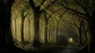 Картинка природа рисованные лес