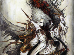 Картинка аниме trinity+blood избранный белый рыцарь магия cain nightroad кровь триединства trinity blood когти щипы art shibamoto thres