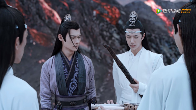 Обои картинки фото кино фильмы, the untamed, цзян, чэн, лань, ванцзы, гора, мечи