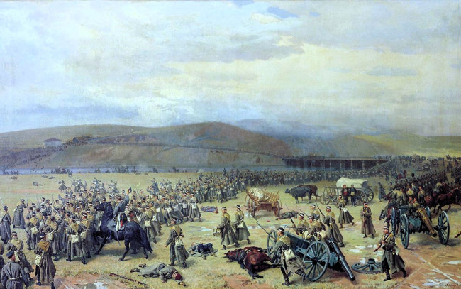 Обои картинки фото рисованное, николай дмитриев-оренбургский, война, войска