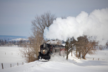 Картинка техника паровозы паровоз железная дорога зима