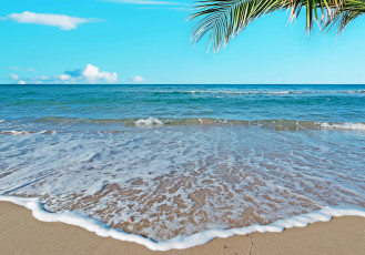 Картинка природа моря океаны песок море солнце океан остров берег пляж тропики