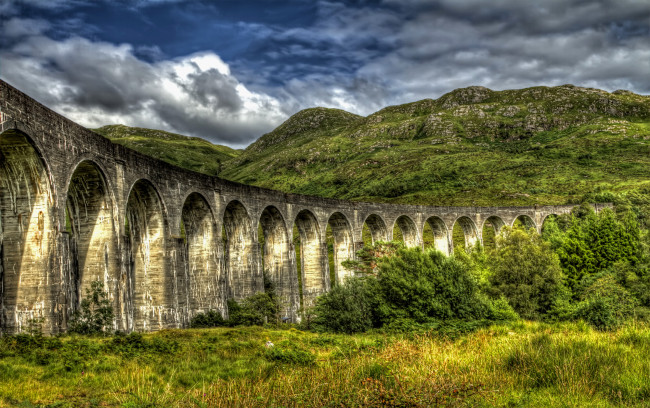 Обои картинки фото glenfinnan viaduct,  scotland, природа, горы
