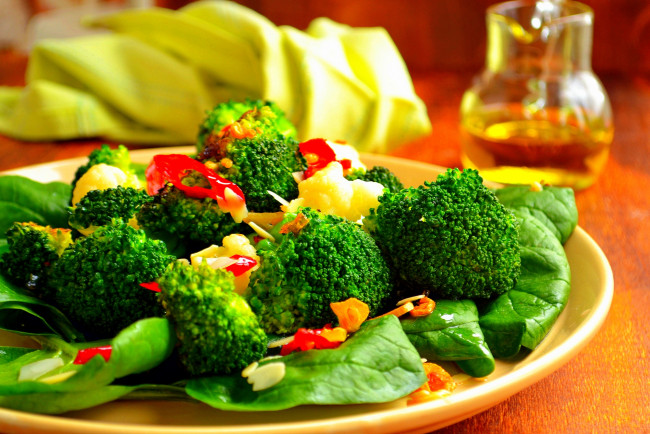Обои картинки фото еда, салаты,  закуски, салат, закуска, зелень, брокколи