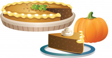 Картинка векторная+графика еда+ food тыква торт