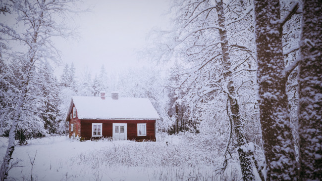 Обои картинки фото города, - здания,  дома, дом, зима, лес