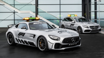 Картинка mercedes-benz+amg+gt-r+formula-1+safety+car+2018 автомобили полиция amg mercedes-benz 2018 car safety formula-1 gt-r