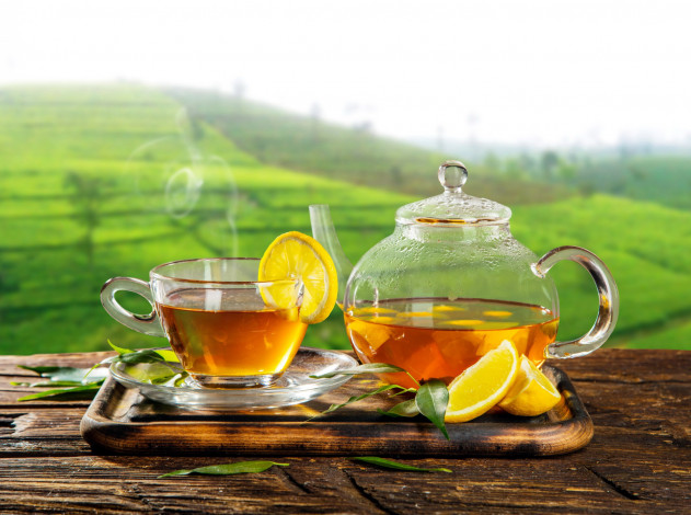 Обои картинки фото еда, напитки,  Чай, чай, лимон