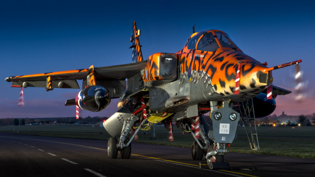 Обои картинки фото sepecat jaguar gr, 3a, авиация, боевые самолёты, ввс