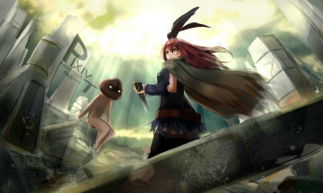 Картинка аниме pixiv+fantasia меч девушка существо pixiv fantasia