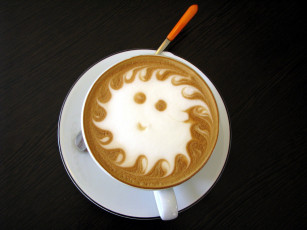 Картинка еда кофе +кофейные+зёрна рисунок чашка