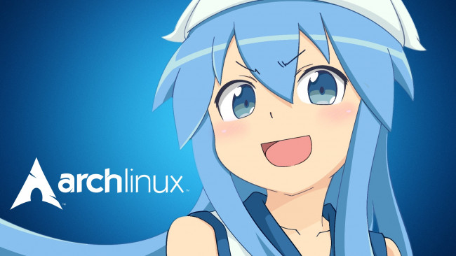 Обои картинки фото компьютеры, linux, логотип, фон, взгляд, девушка
