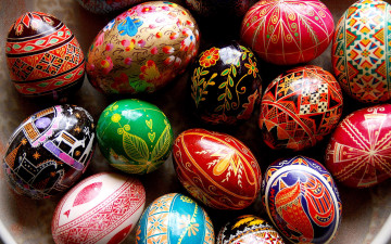 Картинка праздничные пасха яйца писанки