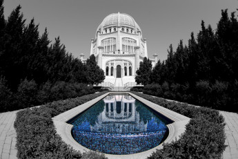 Картинка baha`i house of worship города буддистские другие храмы wilmette бассейн bahai temple