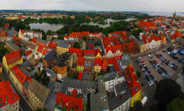 Картинка города панорамы германия штральзунд