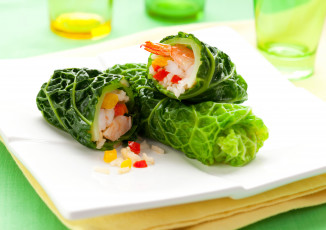 Картинка еда рыбные+блюда +с+морепродуктами суши креветки капуста
