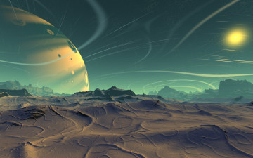 Картинка 3д+графика atmosphere+ mood+ атмосфера настроения поверхность планеты