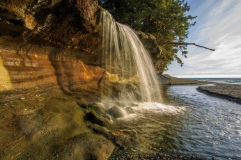 Картинка природа водопады побережье водопад
