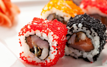 обоя еда, рыба,  морепродукты,  суши,  роллы, икра, рис, японская, кухня, морепродукты, sushi, caviar, суши, fish, japan, rolls