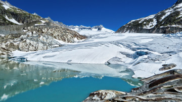 Картинка природа горы швейцария гомс фуркапасс перевал фурка ронский ледник альпы