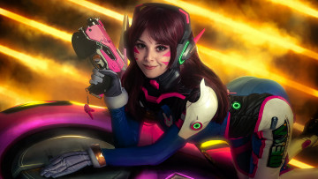 Картинка разное cosplay+ косплей девушка улыбка оружие