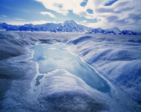 обоя природа, зима, исландия, горы, лёд, снег