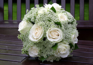 Картинка цветы букеты композиции розы белый свадебный